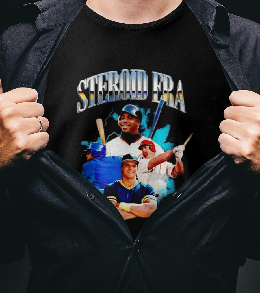 Barry Bonds Mark McGwire Jose Canseco Steroid Era Baseball Legends T-Shirt