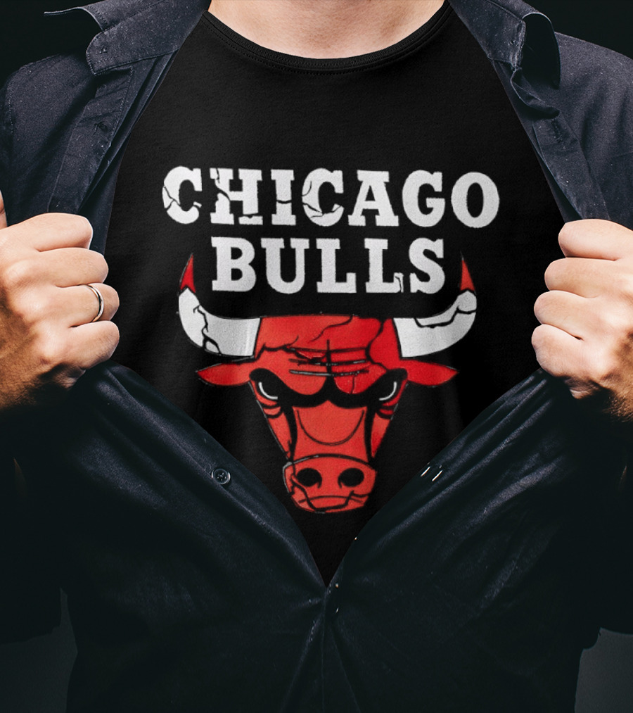 Chicago Bulls Red Bull Head Iconic NBA Team T-Shirt