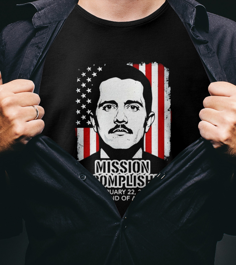 Mission Accomplished February 22 2026 The End Of An Era USA Flag T-Shirt