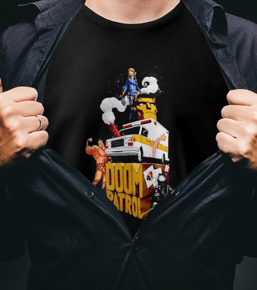 Doom Patrol DC's Young Animal Robotman Negative Man Team Ambulance T-Shirt