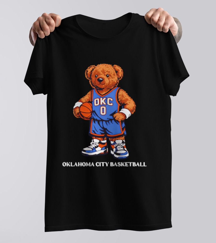 OKC Basketball Teddy Bear 2609 Oklahoma City Sports Fan T-Shirt