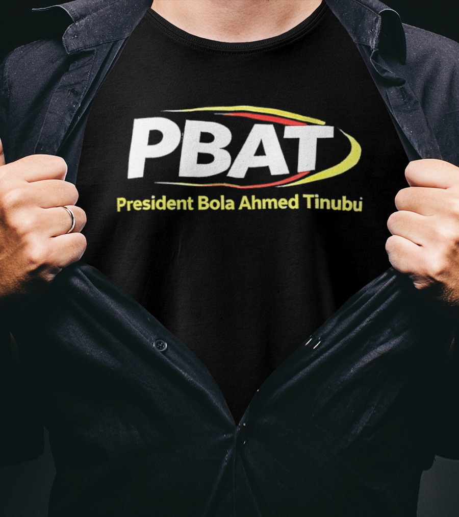 PBAT President Bola Ahmed Tinubu Red Yellow Swoosh T-Shirt
