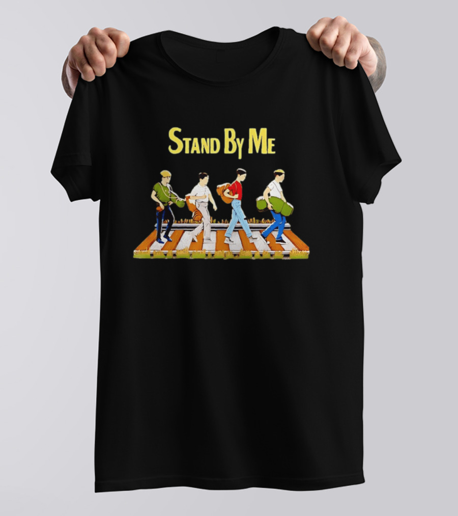 Stand By Me Movie Walking Across Train Tracks Scene Characters T-Shirt