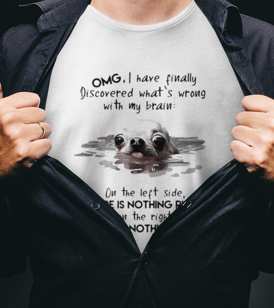 OMG I Have Finally Discovered What's Wrong With My Brain Chihuahua Dog T-Shirt