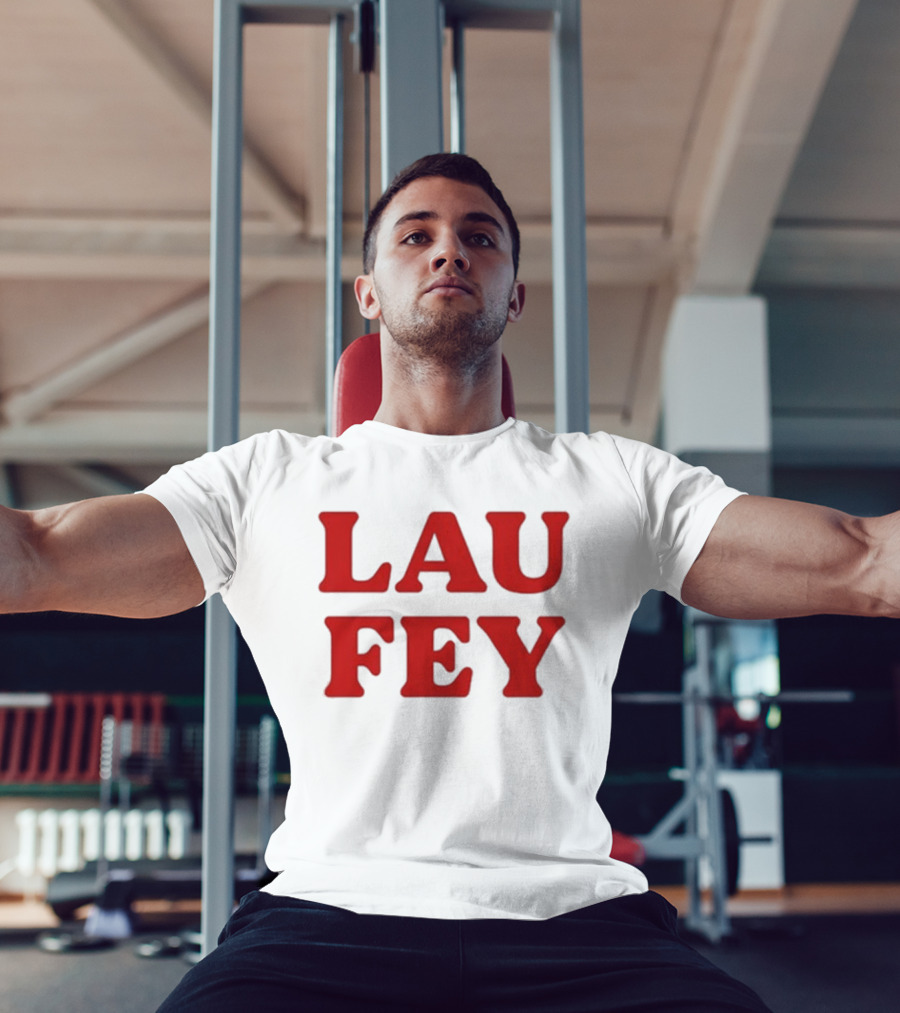 Laufey Music LAU FEY Text Bold Red Styling T-Shirt