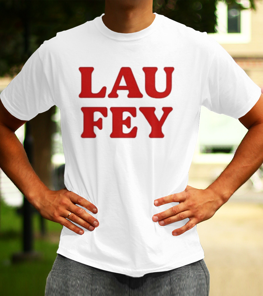 Laufey Music LAU FEY Text Bold Red Styling T-Shirt