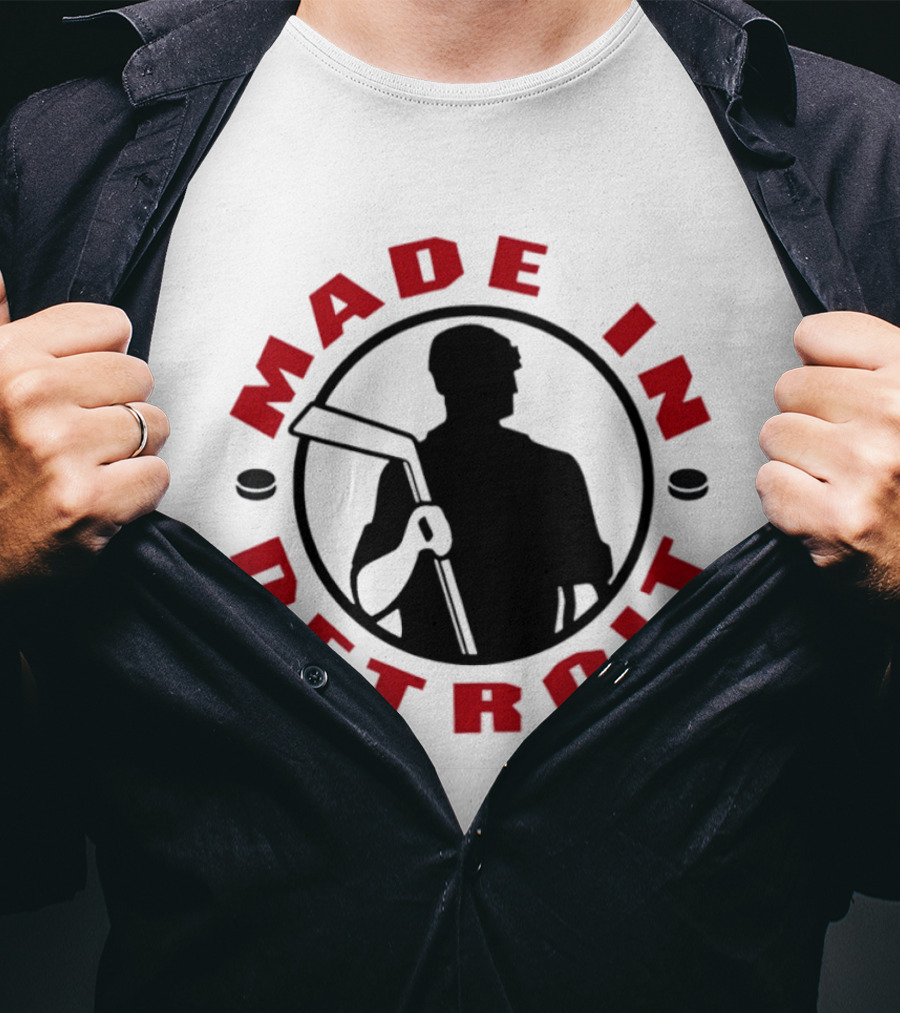 Made In Detroit Red Wings Hockey T-Shirt