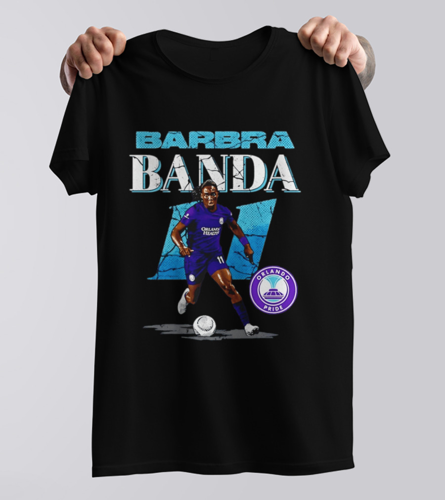 Barbra Banda Orlando Pride Number 11 Cracked T-Shirt