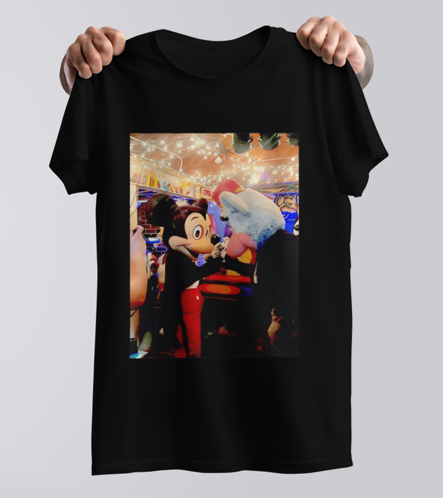 Mickey Mouse And Chuck E Cheese Iconic Meeting T-Shirt