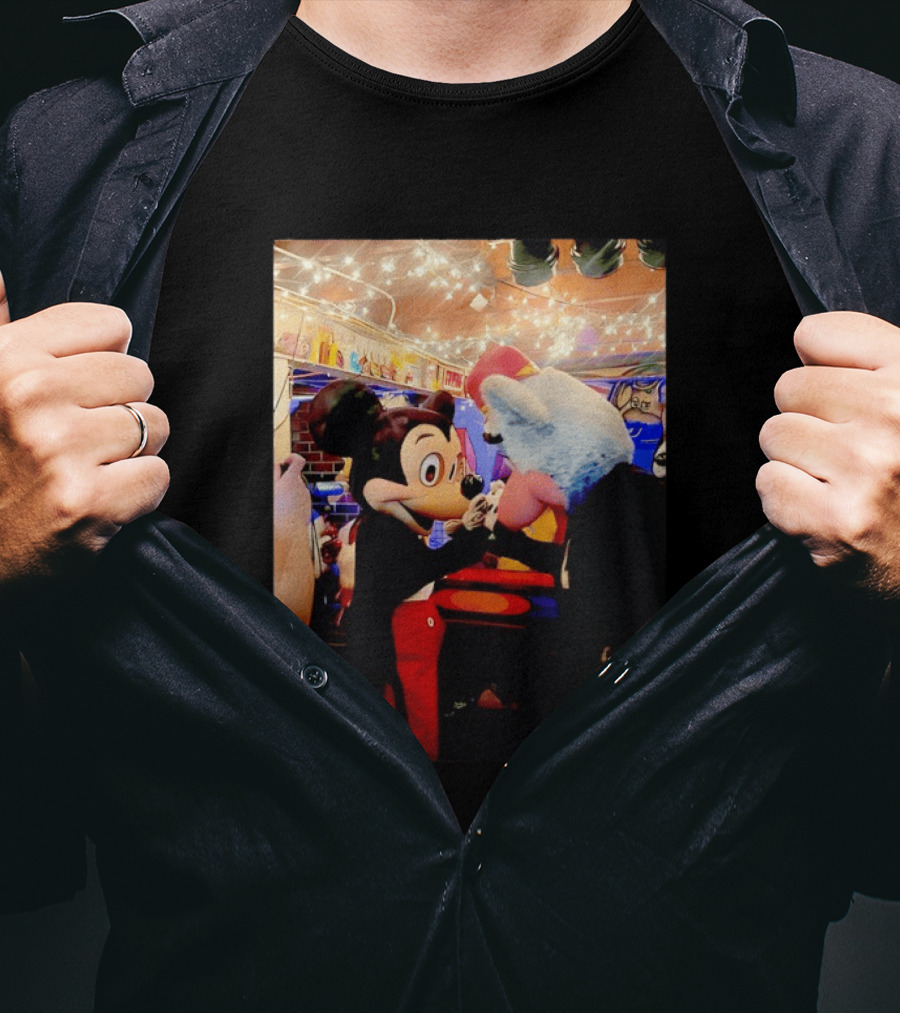 Mickey Mouse And Chuck E Cheese Iconic Meeting T-Shirt