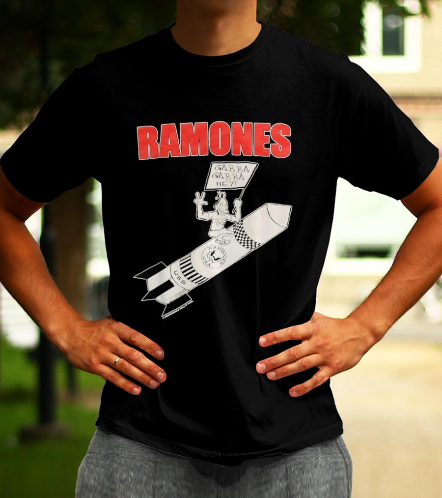 Ramones Gabba Gabba Hey USS Rocket Punk T-Shirt