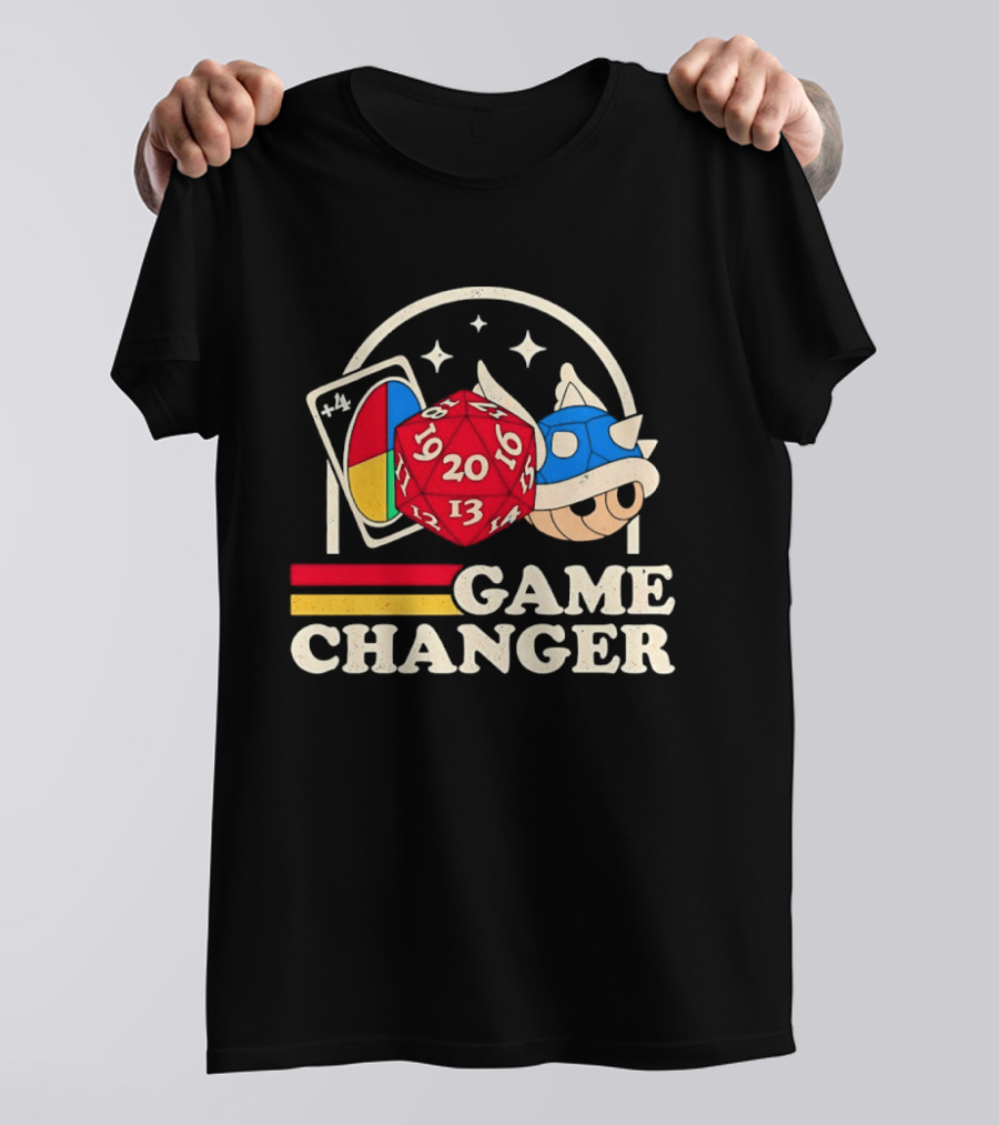 Game Changer Uno Card Dungeons And Dragons Mario Kart Blue Shell T-Shirt