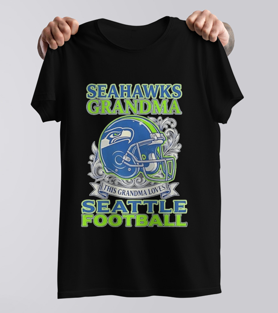 Seahawks Grandma Loves Seattle Football Helmet Seahawks Grandma T-Shirt