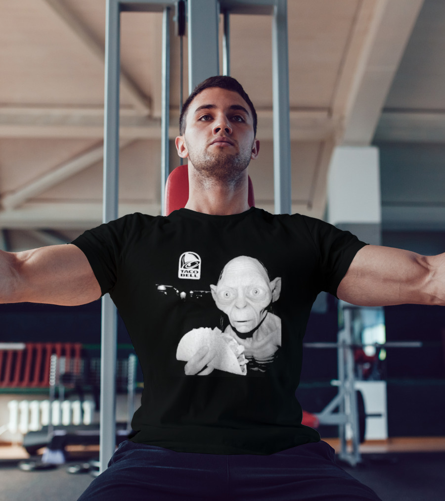 Gollum Taco Bell Mashup Middle Earth Eats Fast Food Iconic Fusion T-Shirt