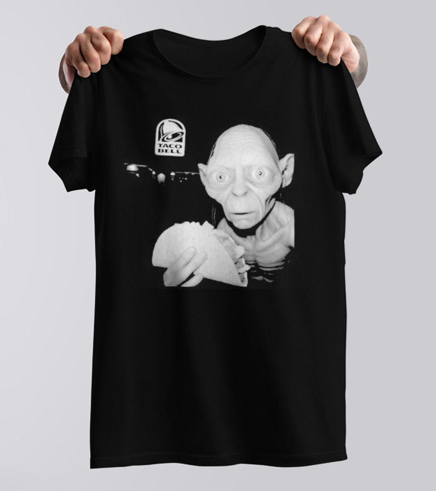 Gollum Taco Bell Mashup Middle Earth Eats Fast Food Iconic Fusion T-Shirt
