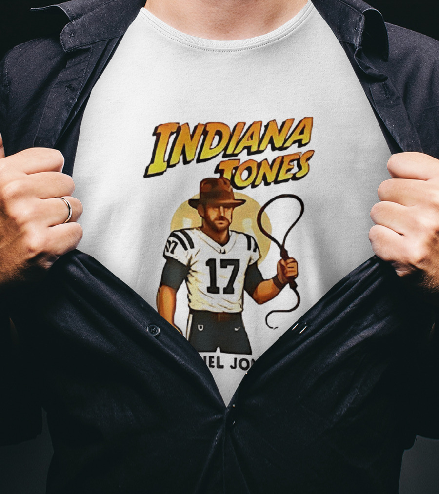 Daniel Jones Indiana Tones 17 Football Adventure T-Shirt