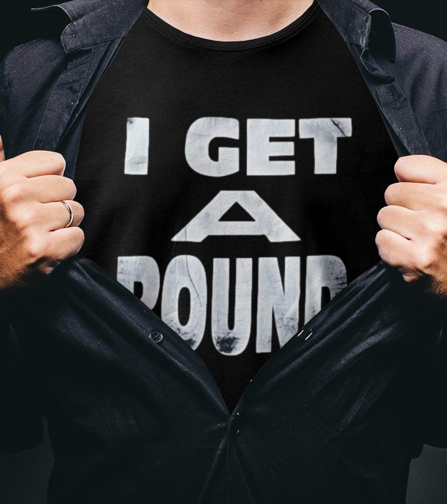 I Get A Round Tie Dye Marble T-Shirt