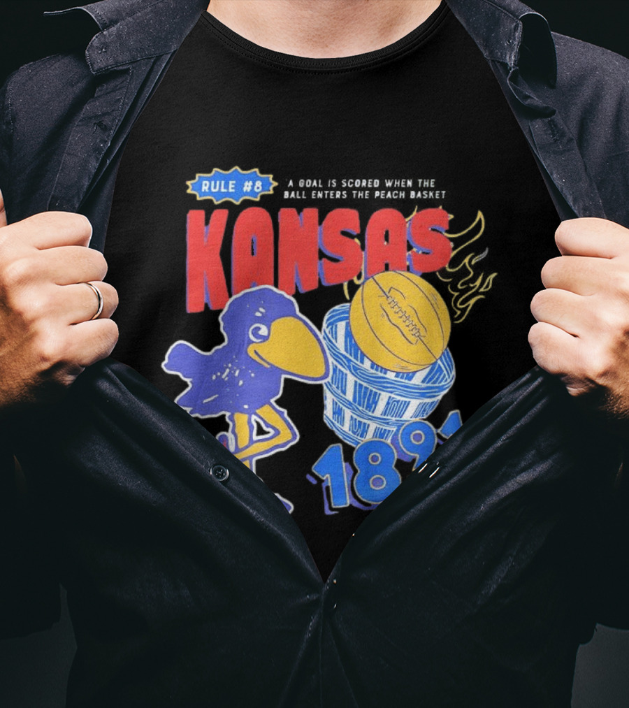 Rule #8 Kansas Jayhawks Basketball 1891 Big Jay T-Shirt