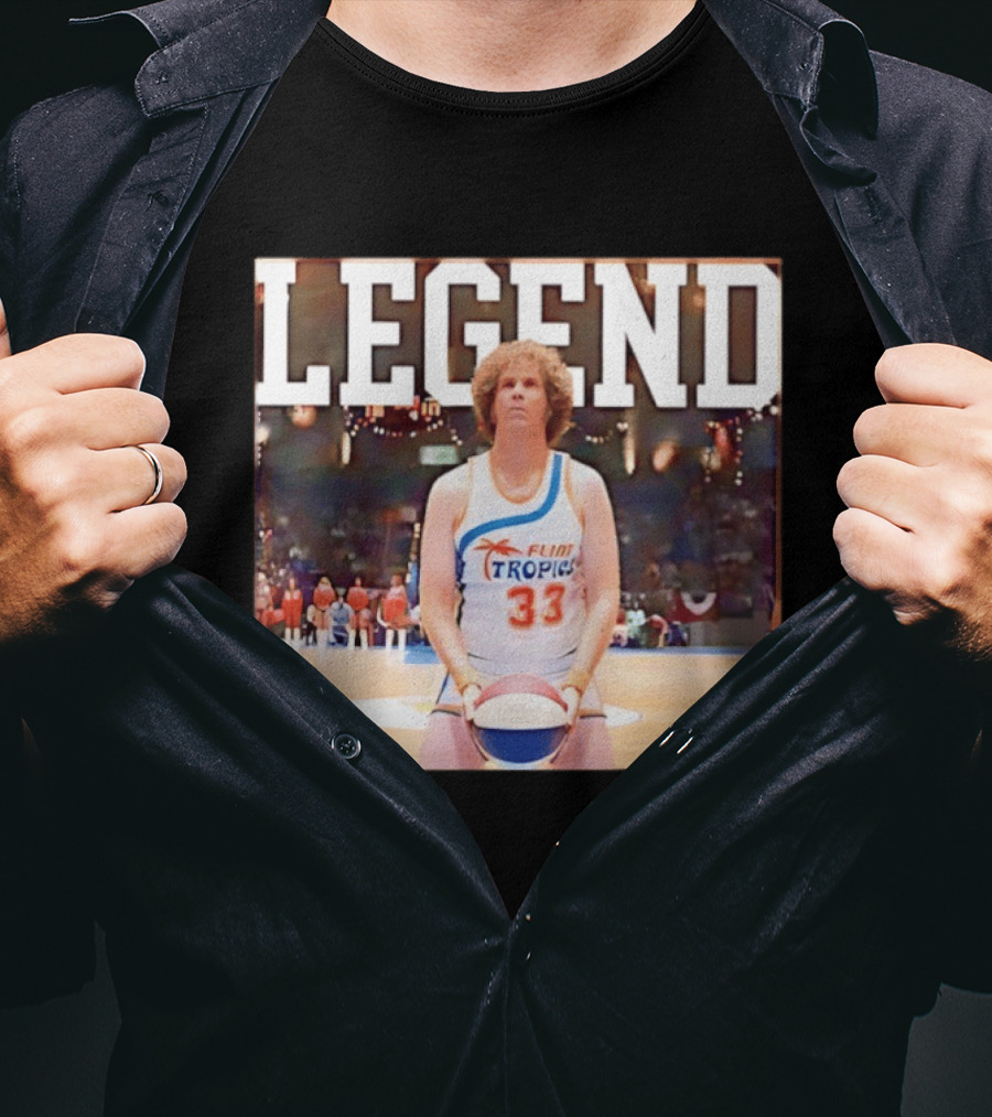 Legend Jackie Moon Flint Tropics 33 Basketball Semi Pro Movie T-Shirt