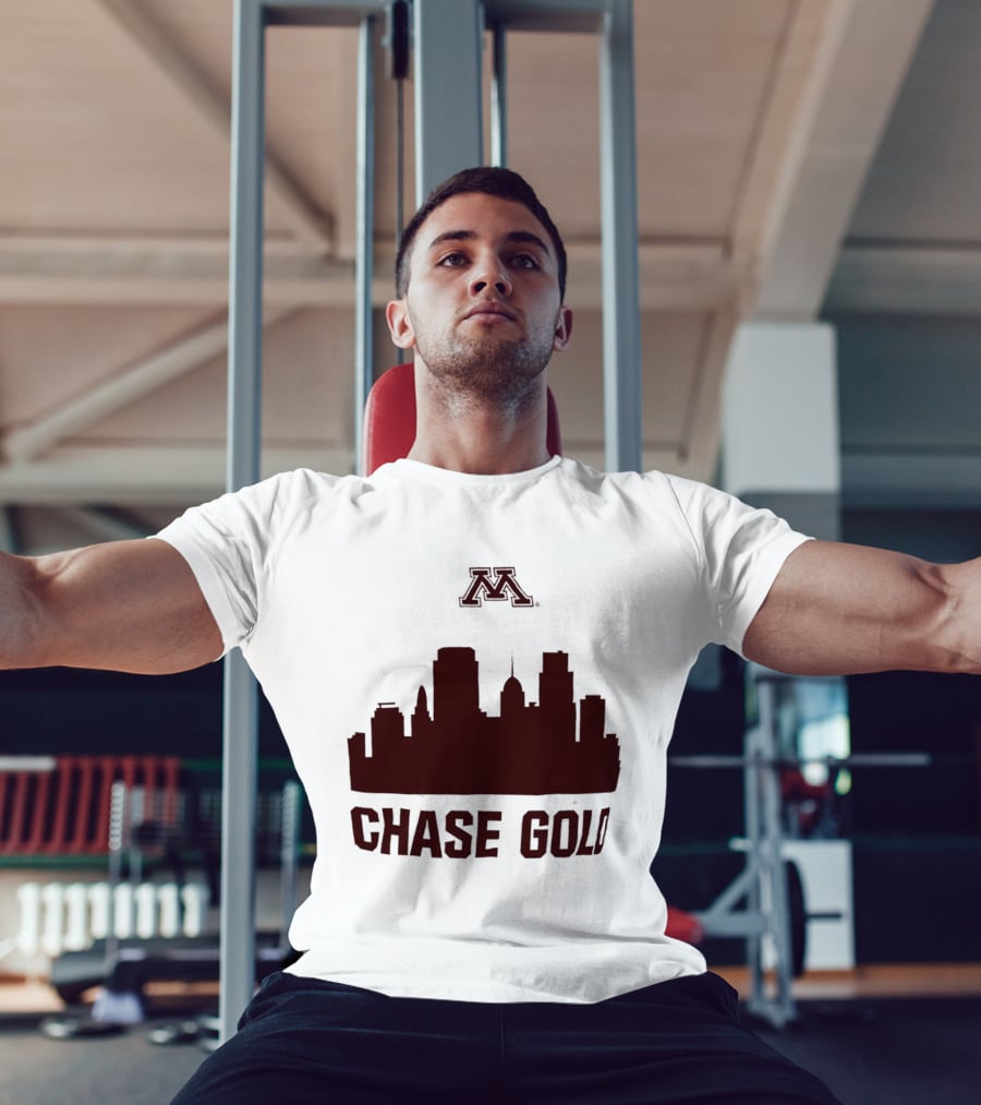 Minnesota Golden Gophers Chase Gold City Skyline T-Shirt