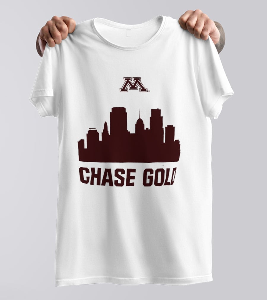 Minnesota Golden Gophers Chase Gold City Skyline T-Shirt