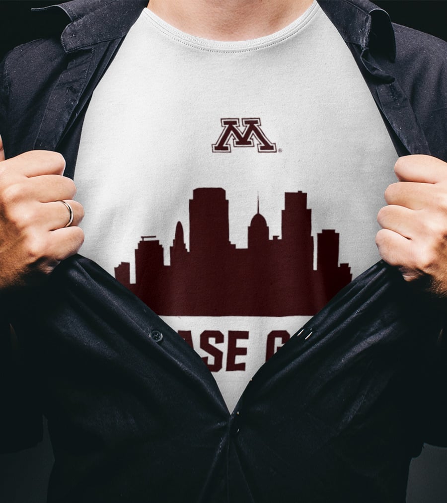 Minnesota Golden Gophers Chase Gold City Skyline T-Shirt