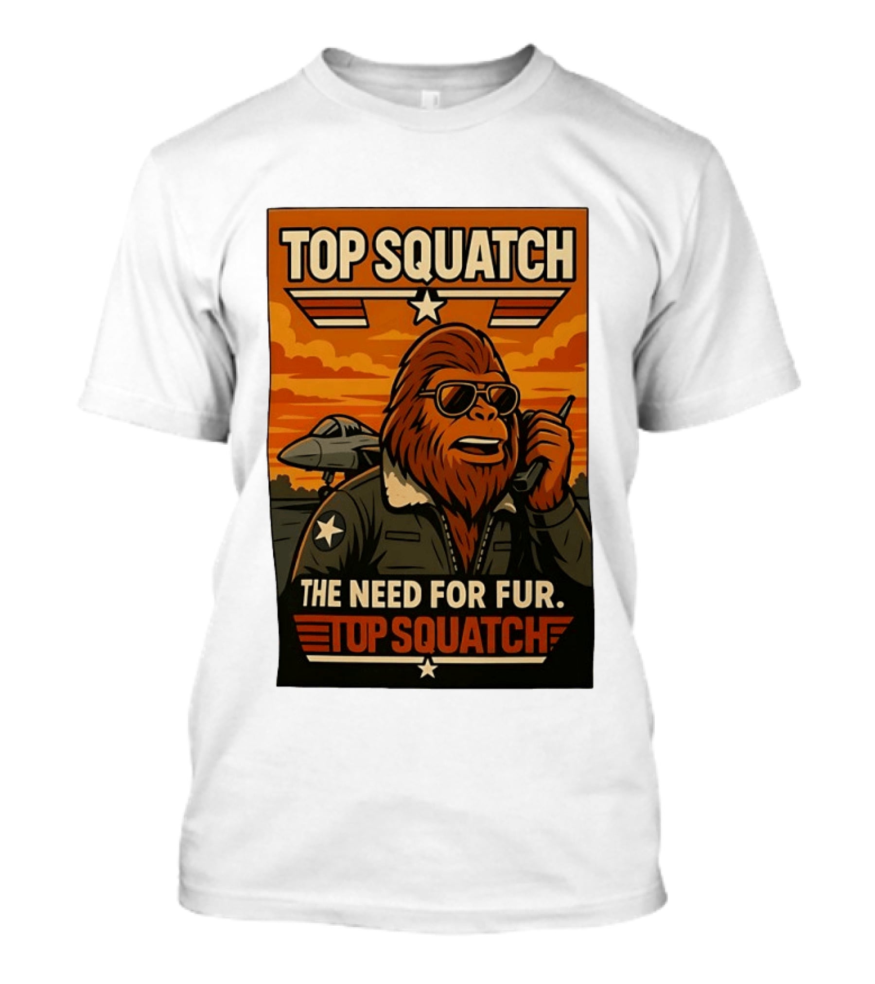 Top Squatch The Need For Fur Top Squatch Aviation T-Shirt