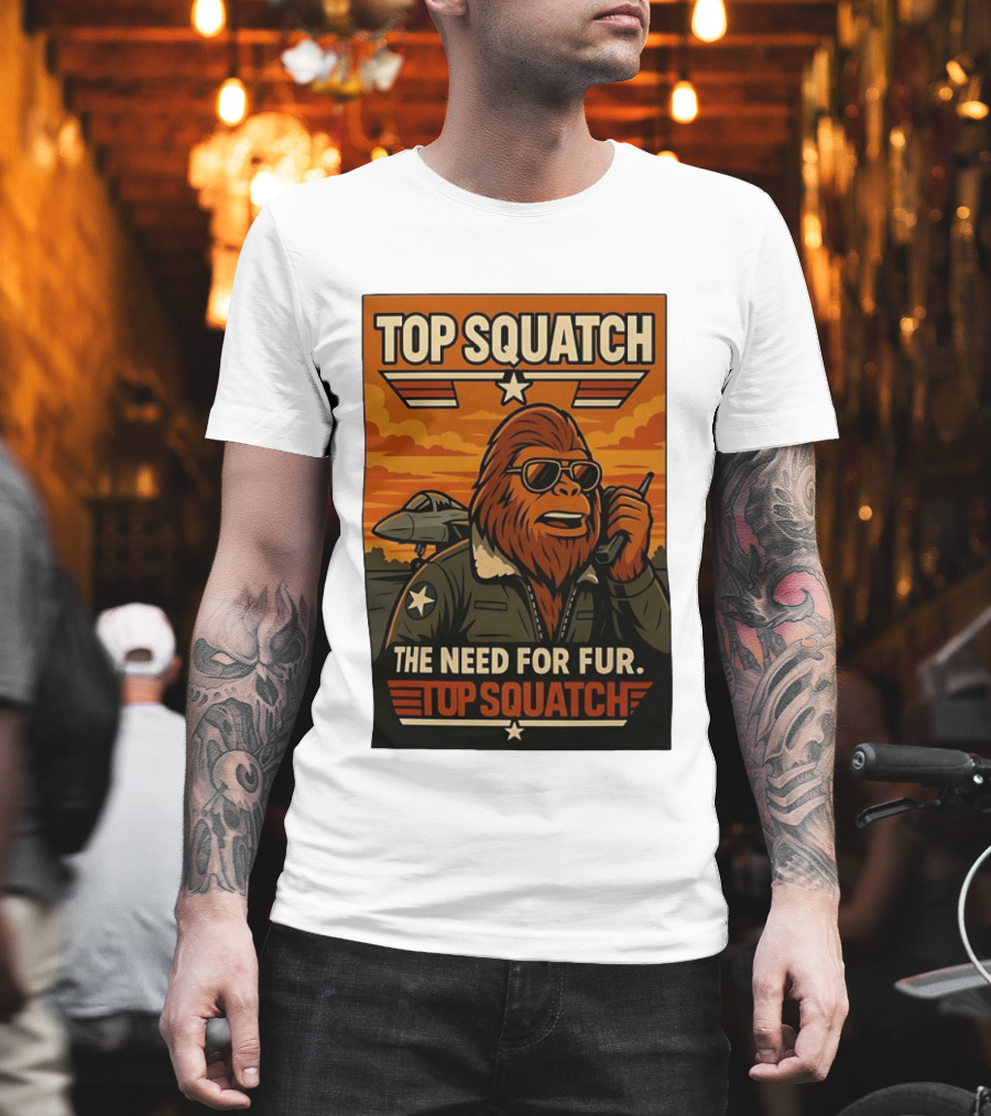 Top Squatch The Need For Fur Top Squatch Aviation T-Shirt