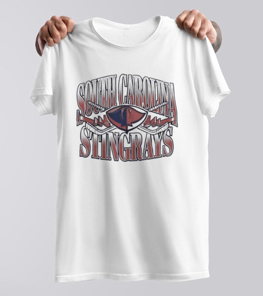 South Carolina Stingrays Hockey Team Red Blue T-Shirt