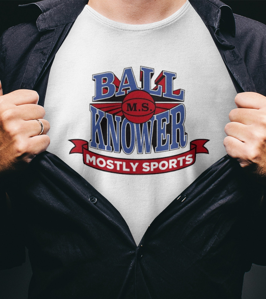 Ball Knower MS Mostly Sports Logo Styling T-Shirt