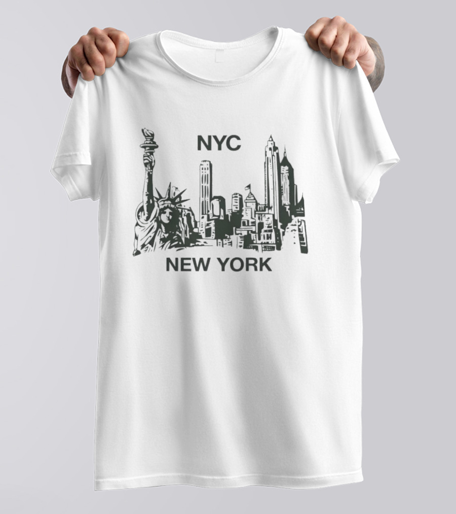 NYC New York Skyline Statue Of Liberty Icon Landmarks T-Shirt