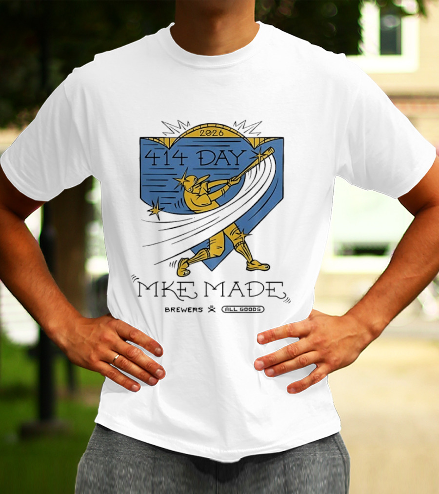 Brewers 414 Day 2026 MKE Made Baseball T-Shirt
