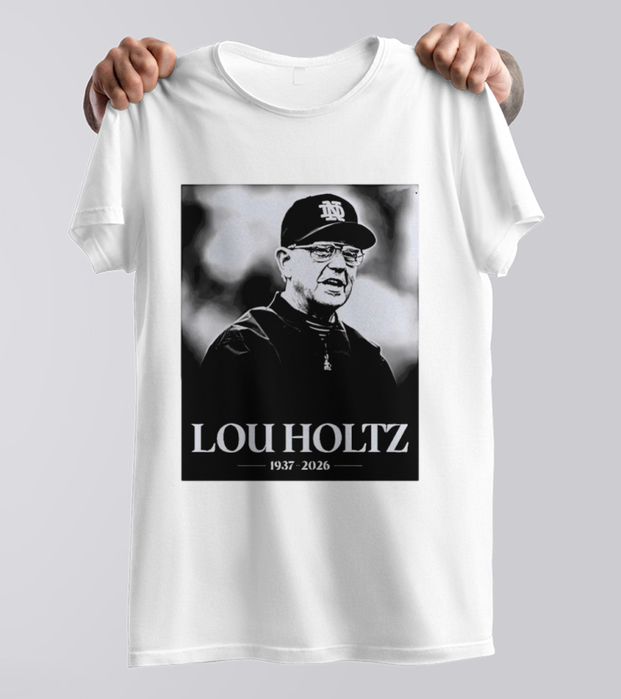Lou Holtz 1937 2026 Notre Dame Coach Memorial T-Shirt