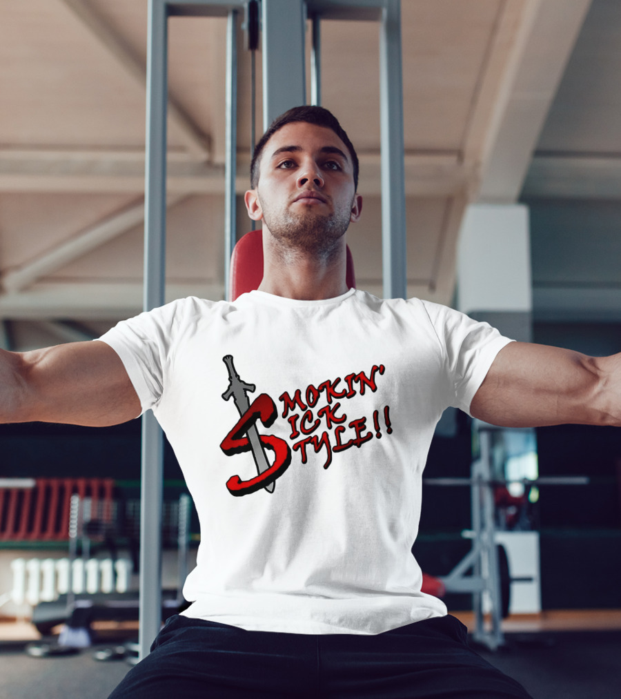Smokin Sick Style Sword Motif T-Shirt