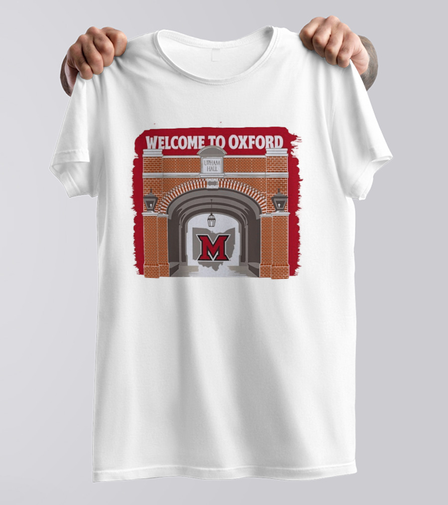 Miami RedHawks Upham Hall Welcome To Oxford T-Shirt