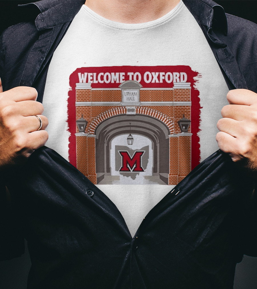 Miami RedHawks Upham Hall Welcome To Oxford T-Shirt