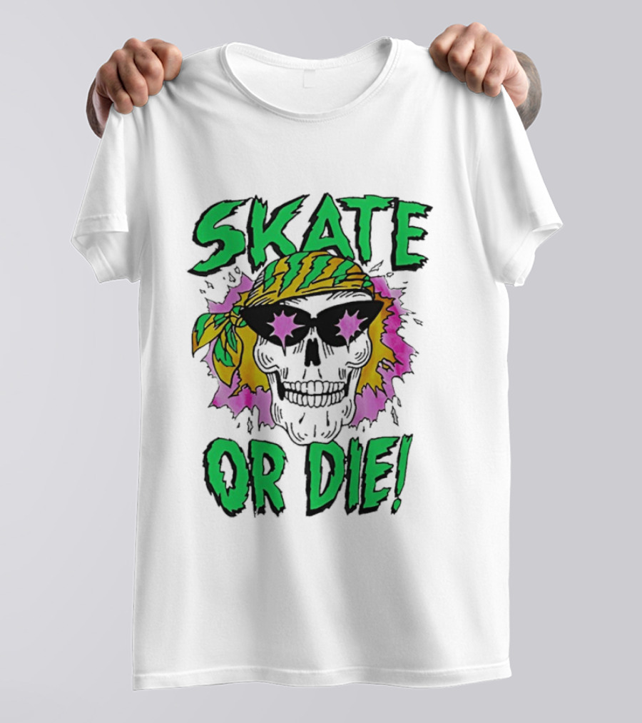 Stranger Things Season 4 Skate Or Die Skull Bandana Sunglasses T-Shirt