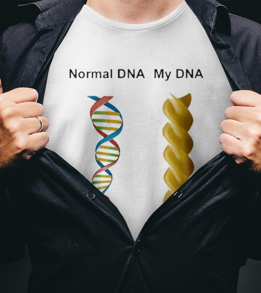 Normal DNA My DNA Fusilli Pasta Twist Humor T-Shirt