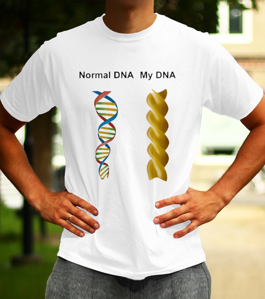 Normal DNA My DNA Fusilli Pasta Twist Humor T-Shirt