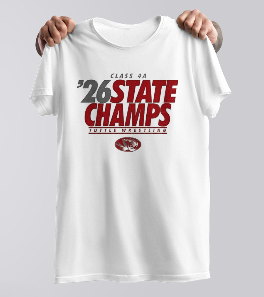 Tuttle Wrestling Class 4A State Champs 2026 T-Shirt