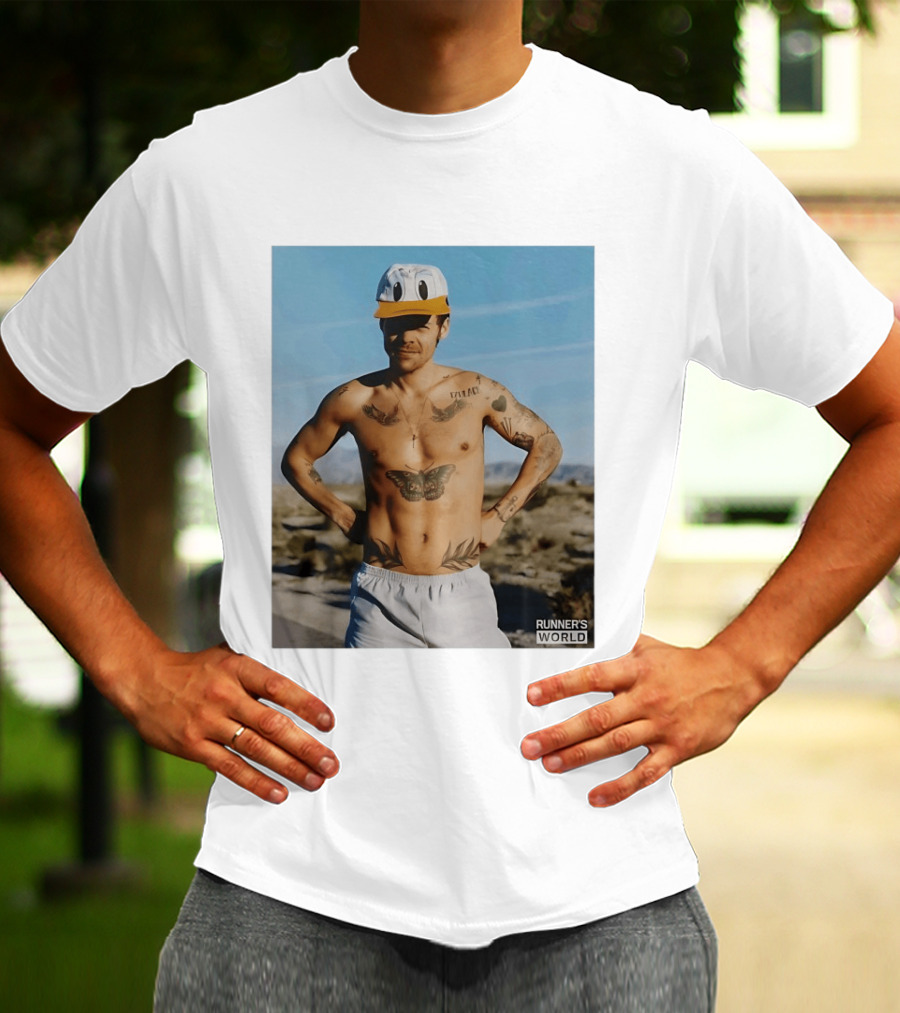 Harry Donald Duck Cap Runner's World Desert Tattoos T-Shirt