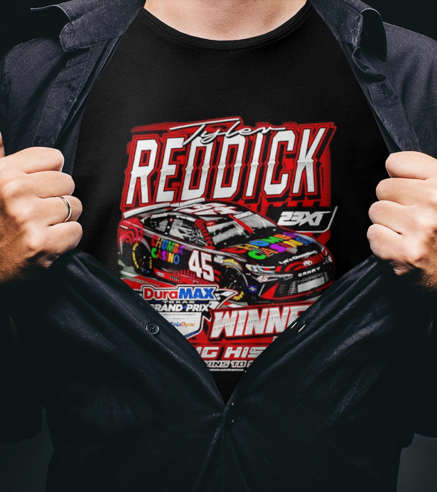 Tyler Reddick 45 DuraMAX Grand Prix Winner Making History NASCAR Cup Series 2026 T-Shirt