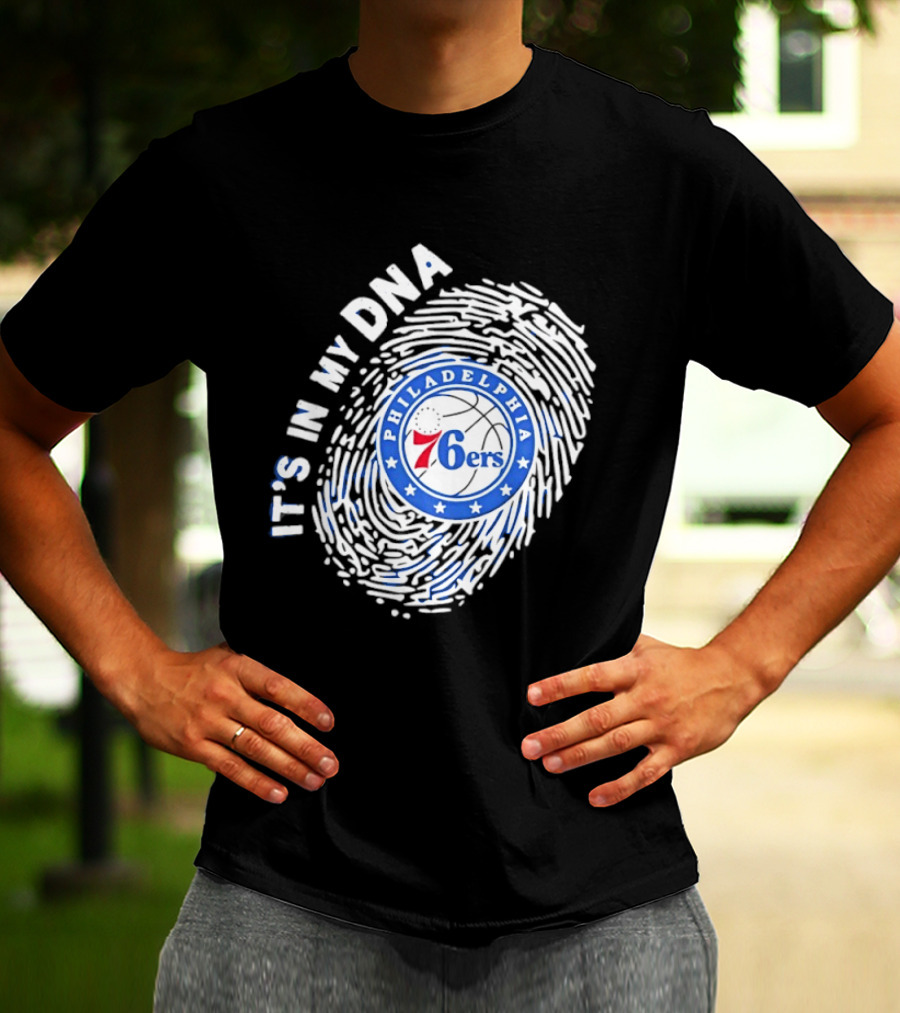 Philadelphia 76ers It's In My DNA Fingerprint Basketball Fans Gear T-Shirt