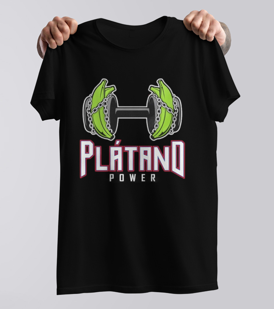 Plátano Dumbbell Power Fitness Strengthener T-Shirt