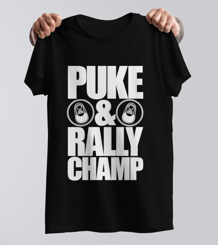Puke And Rally Champ Soda Can Lids Fun T-Shirt