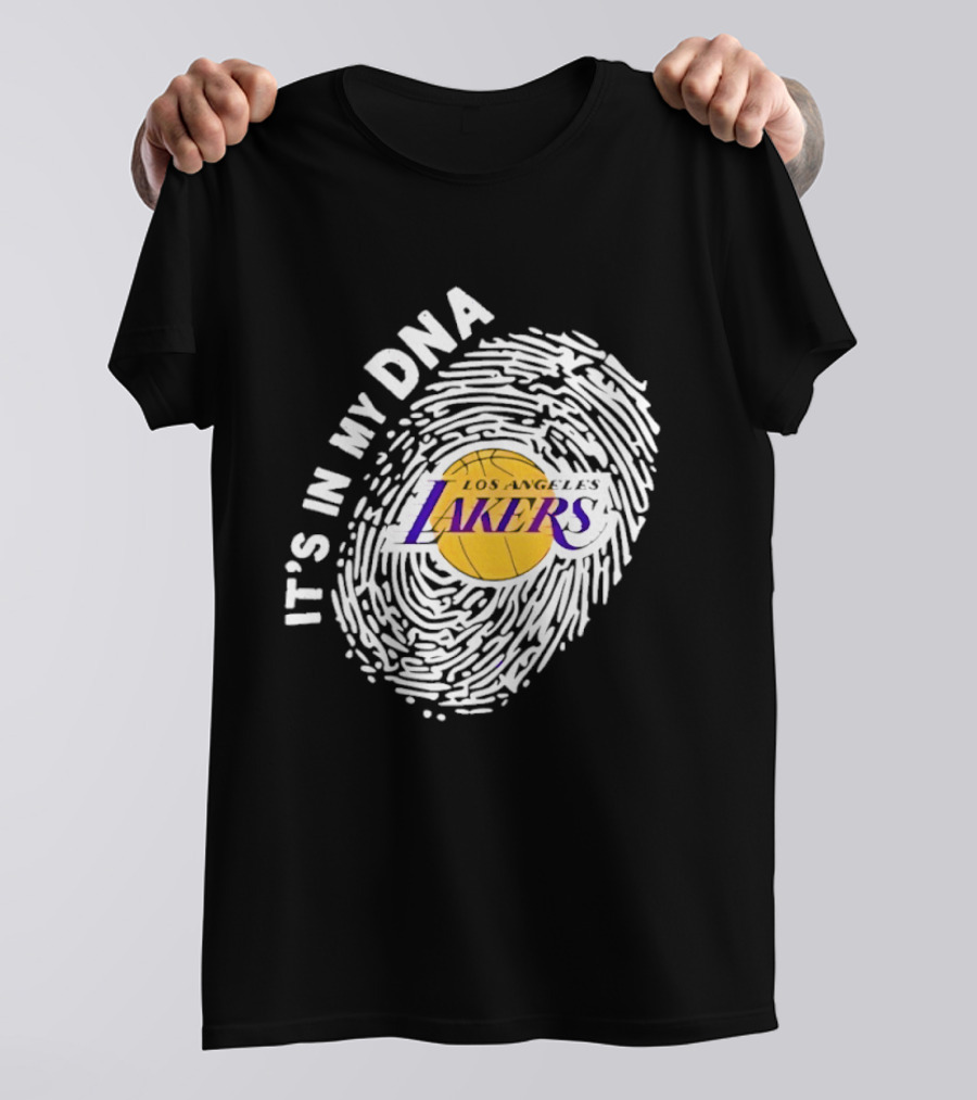 Los Angeles Lakers It's In My DNA Fingerprint T-Shirt