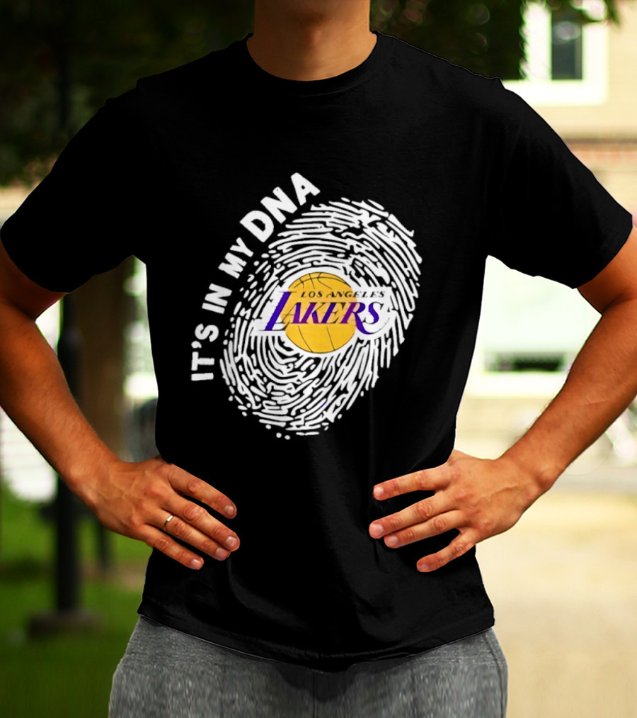 Los Angeles Lakers It's In My DNA Fingerprint T-Shirt