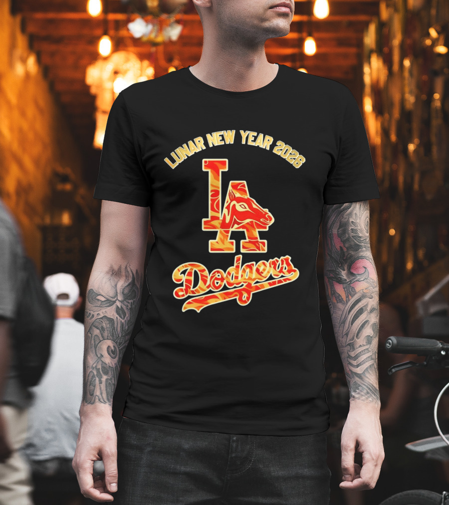 Lunar New Year 2026 LA Dodgers Horse Symbol Celebration T-Shirt