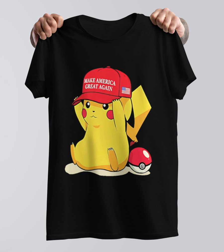 MAGA Pikachu Make America Great Again Hat Pokemon Fan Trend T-Shirt