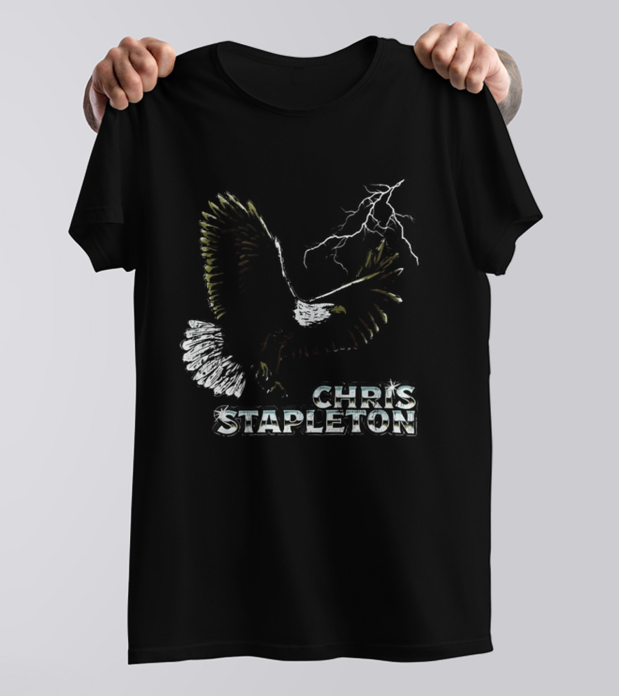 Chris Stapleton Bald Eagle With Lightning T-Shirt